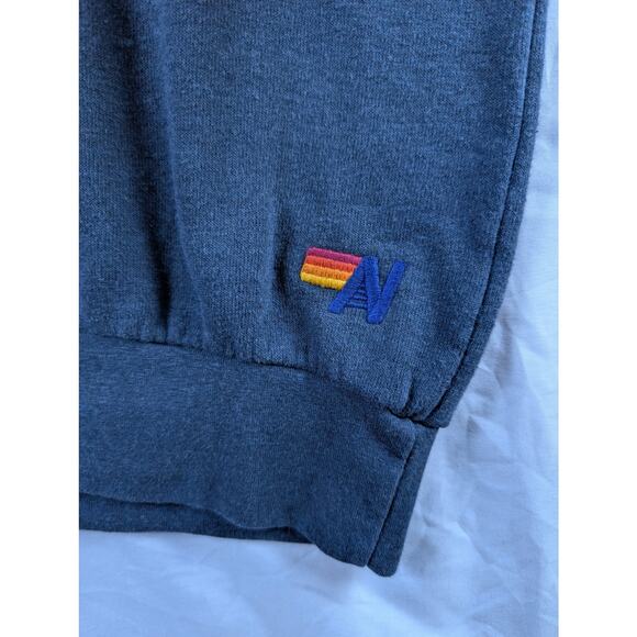 Aviator Nation Blue Multicolor Lightning Bolt Sweatshirt Womens Small Striped - Picture 4 of 8